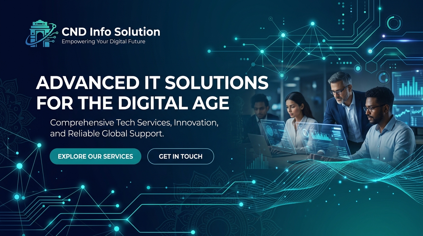 CND Info Solution – Advanced IT Solutions team working on digital projects in Kolkata